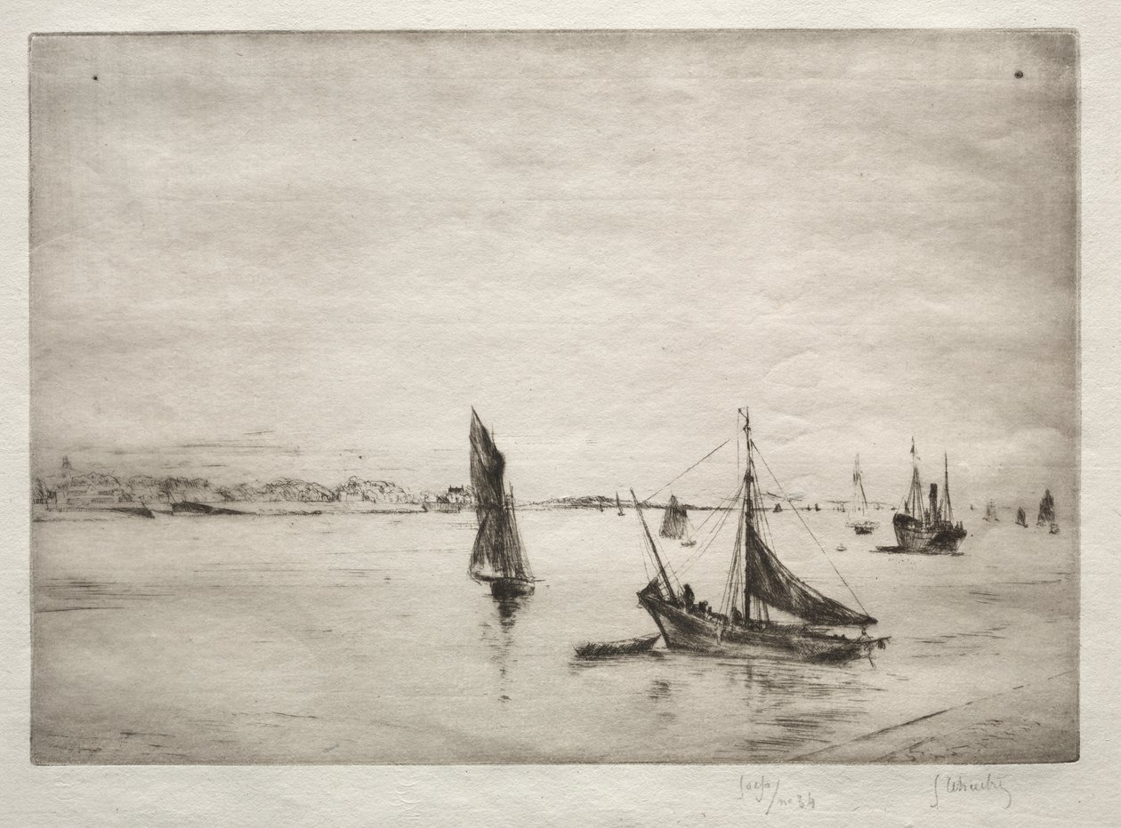 Die Straße von La Rochelle von Gustave Leheutre