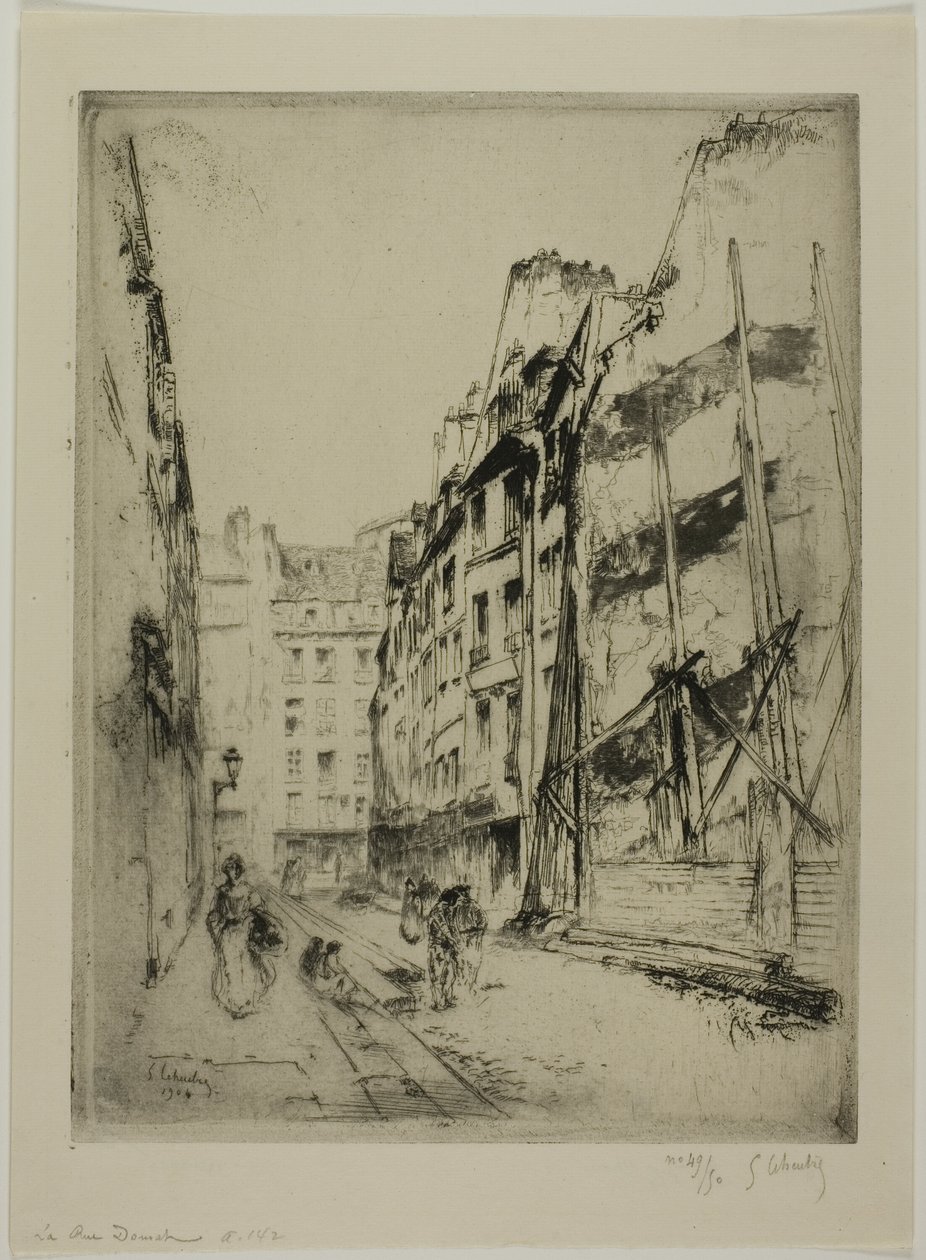 Die Rue Domat, Paris von Gustave Leheutre