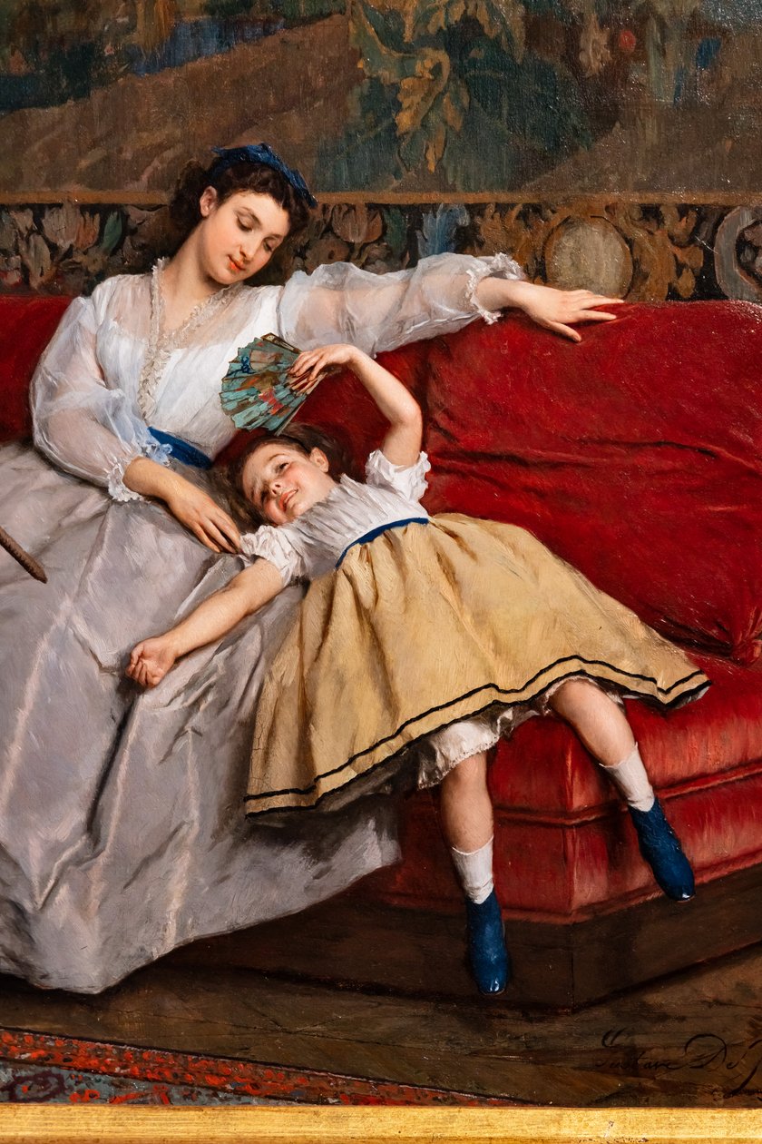 Freuden der Mutterschaft (Detail) von Gustave Léonard de Jonghe