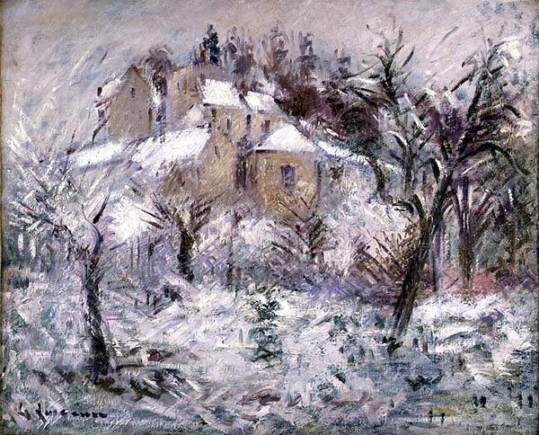 Häuser in Pontoise von Gustave Loiseau