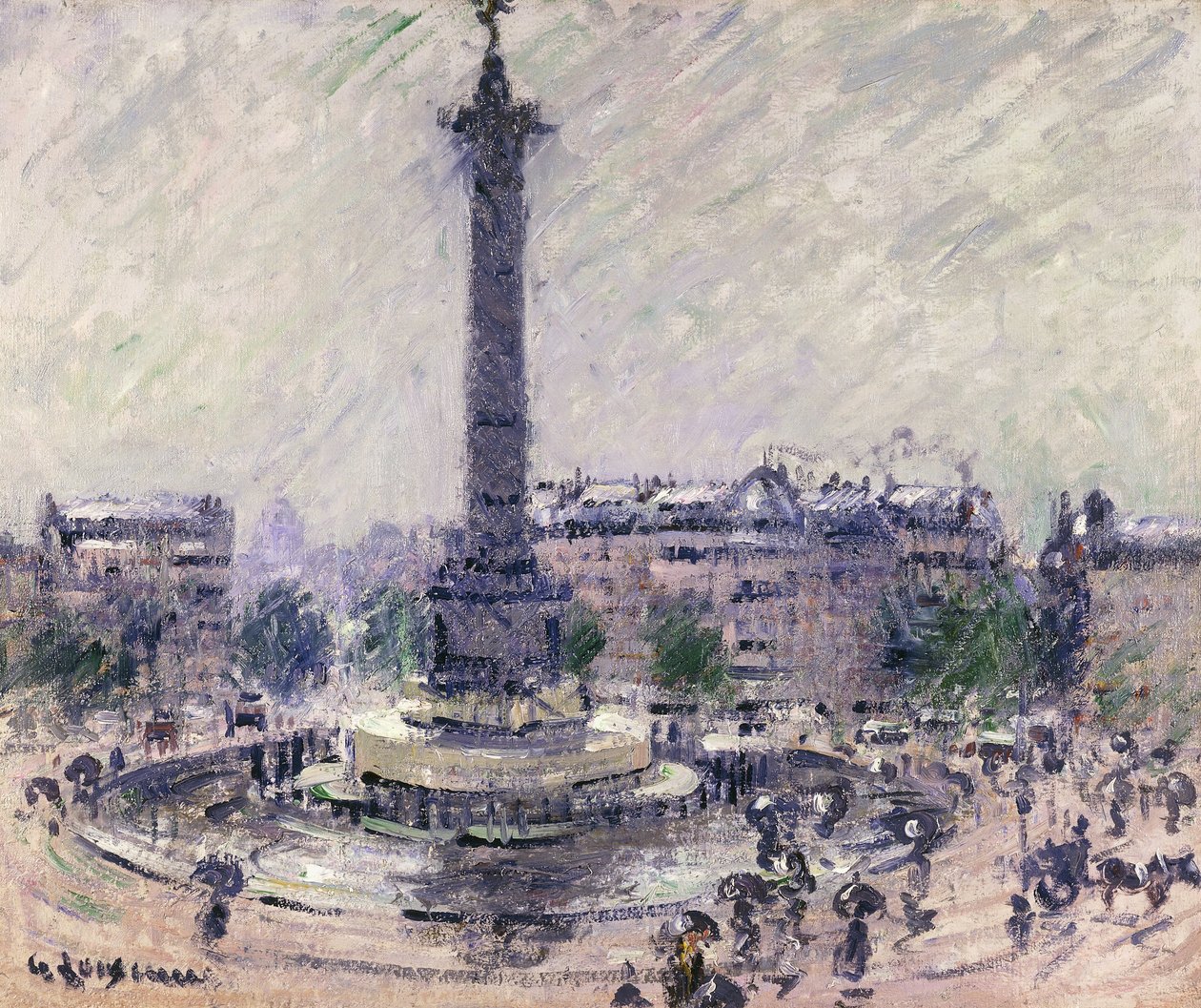 Paris, Place de la Bastille von Gustave Loiseau