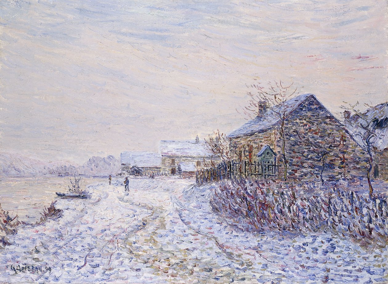Schnee in Tournedos-sur-Seine, 1899 von Gustave Loiseau