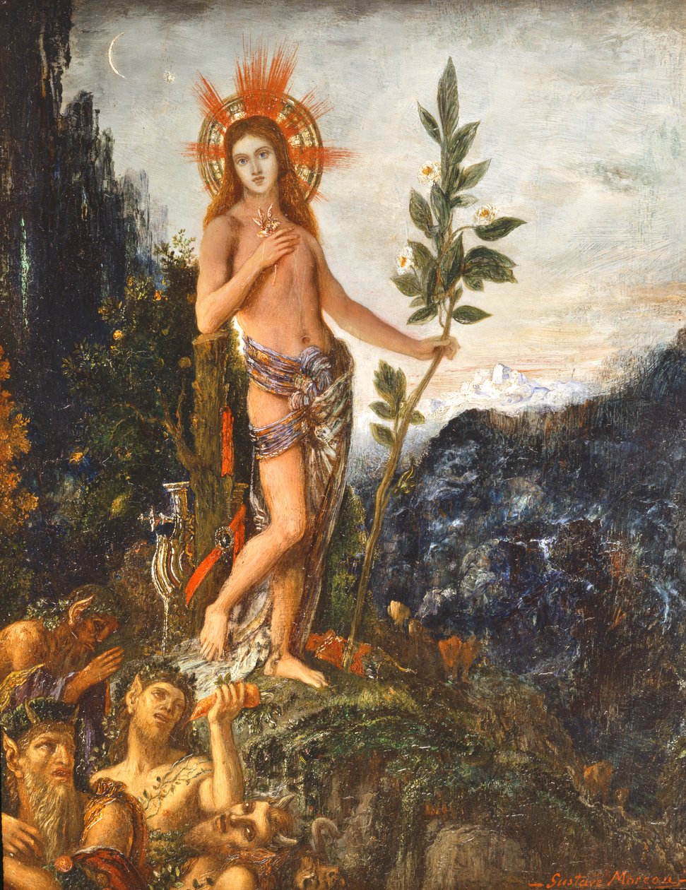 Apollo empfängt die Opfergaben der Hirten von Gustave Moreau