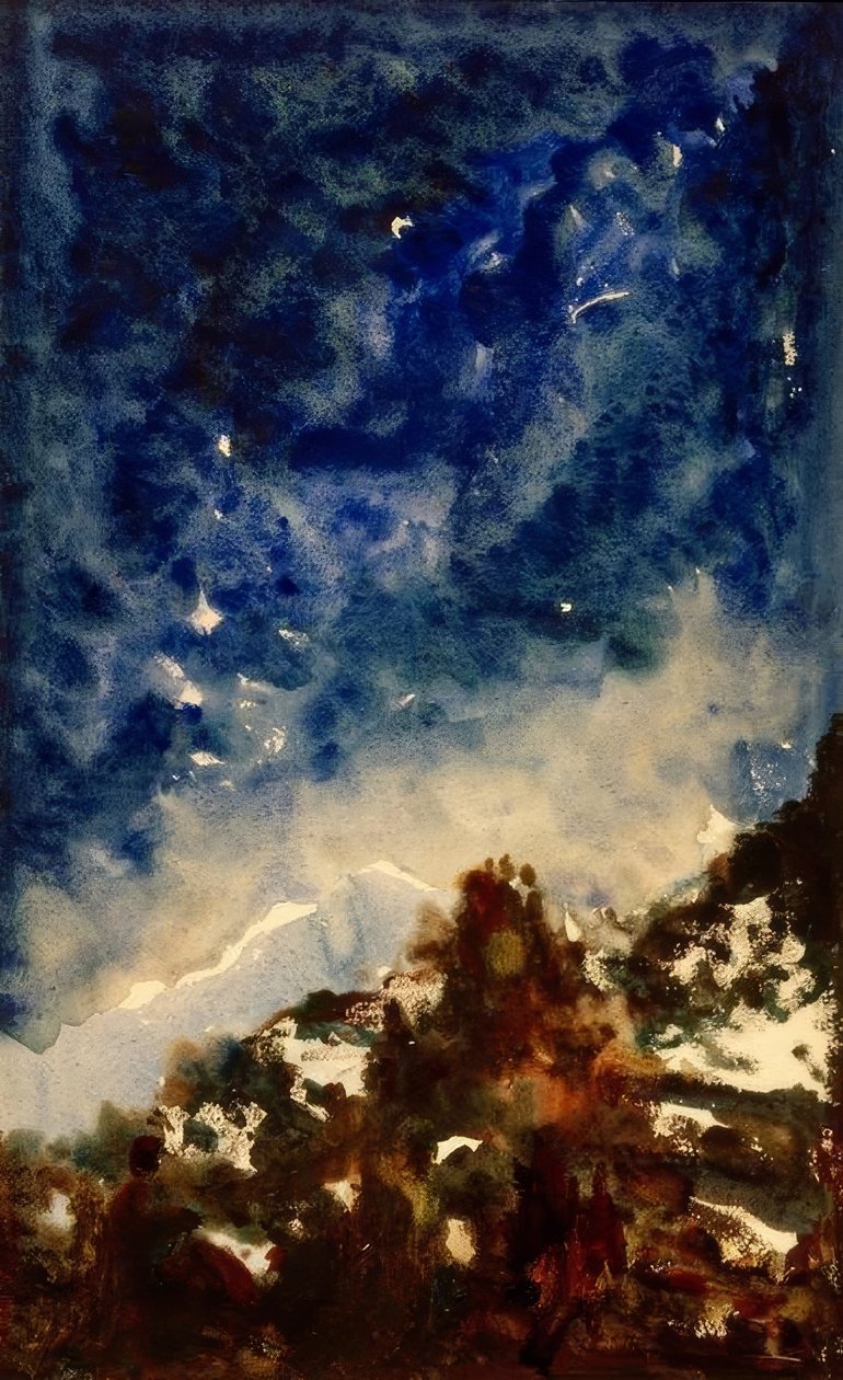 Studie einer Landschaft von Gustave Moreau