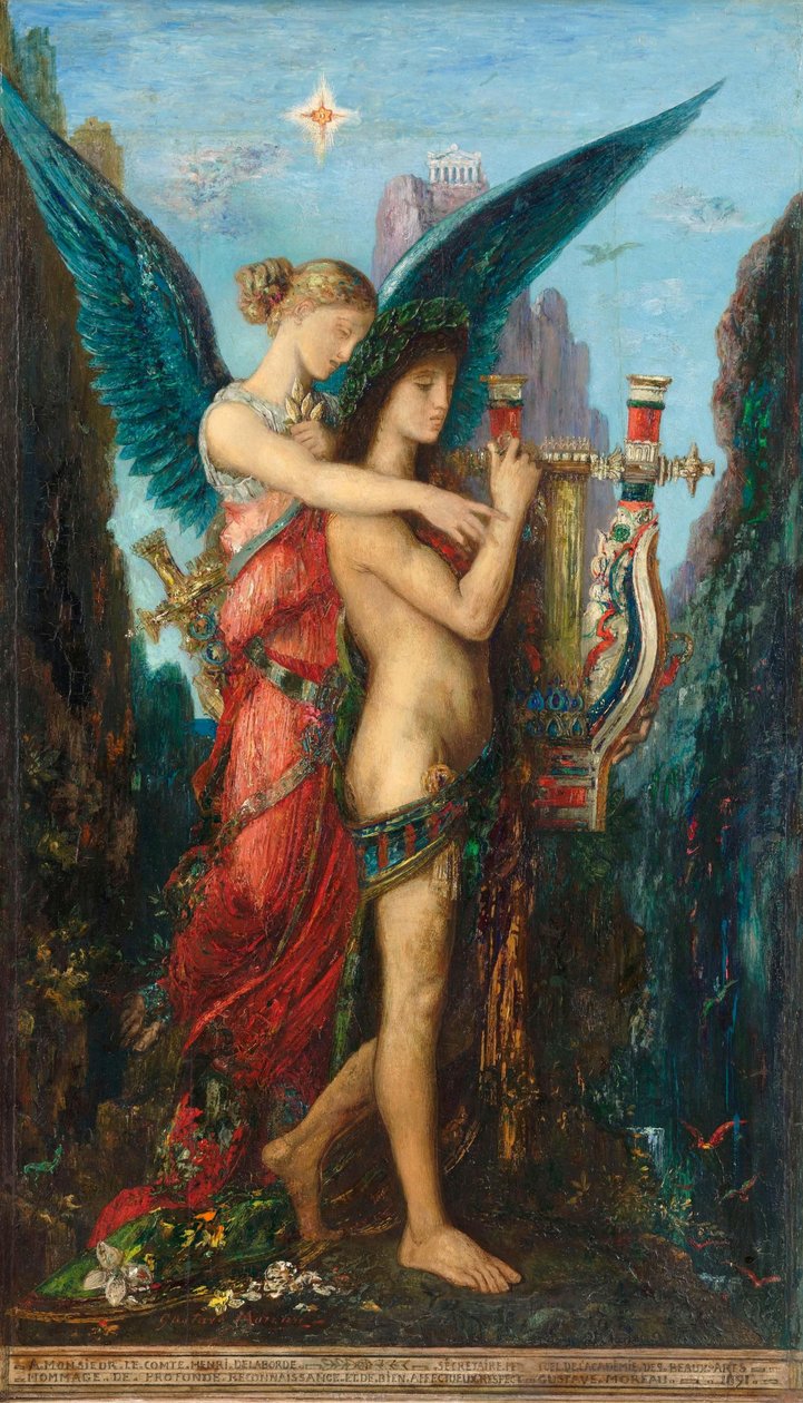 Hesiod und die Muse von Gustave Moreau