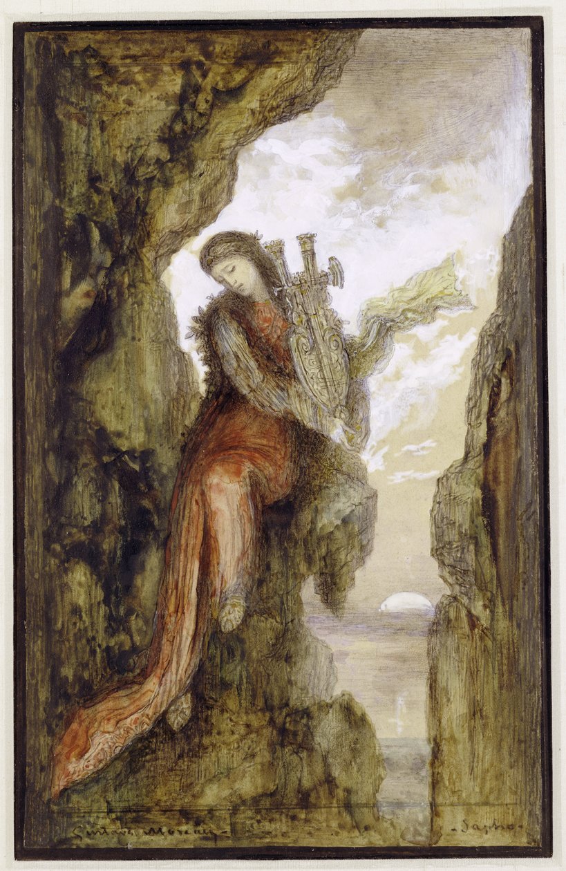 Sappho auf der Klippe von Gustave Moreau