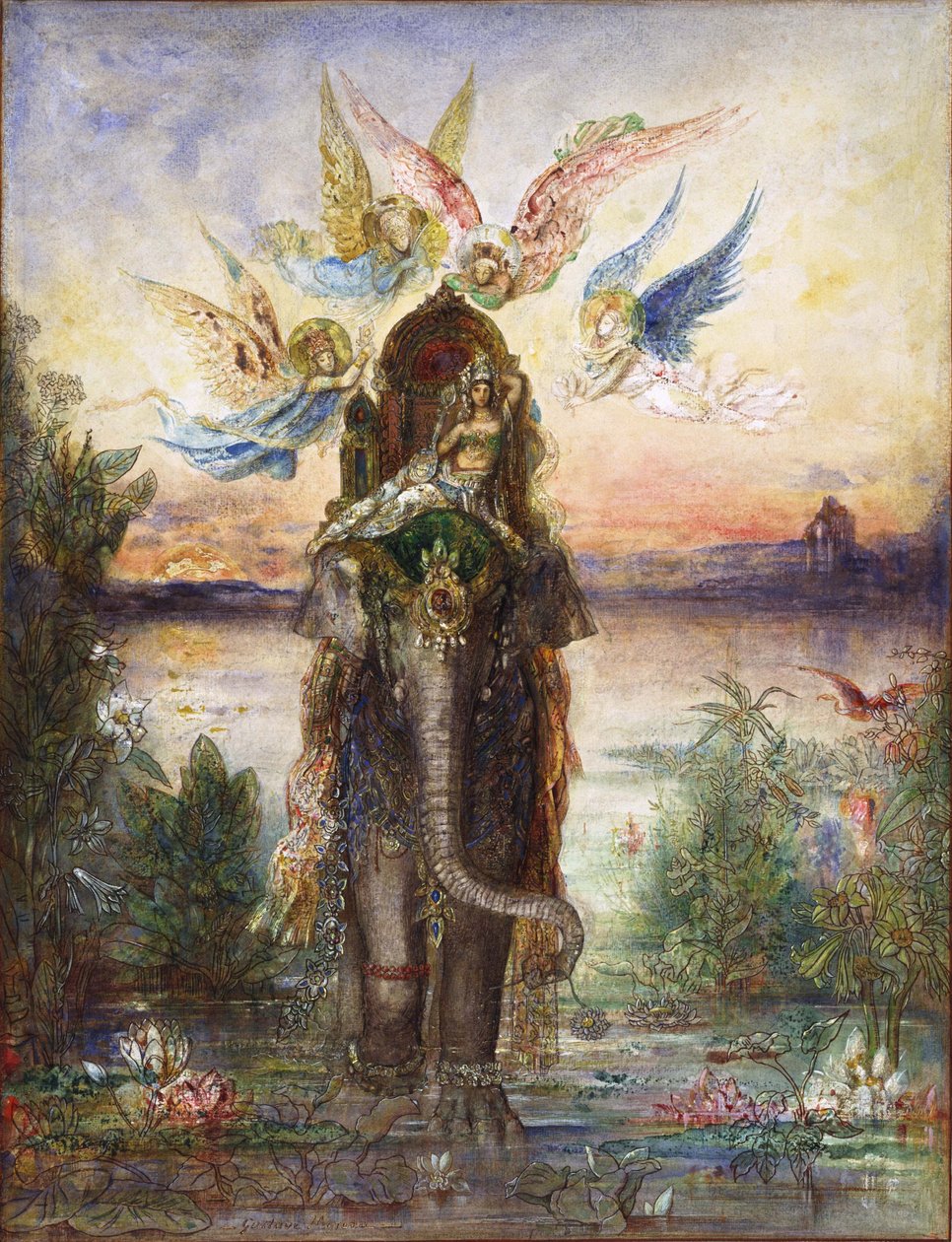 Der heilige Elefant Péri von Gustave Moreau
