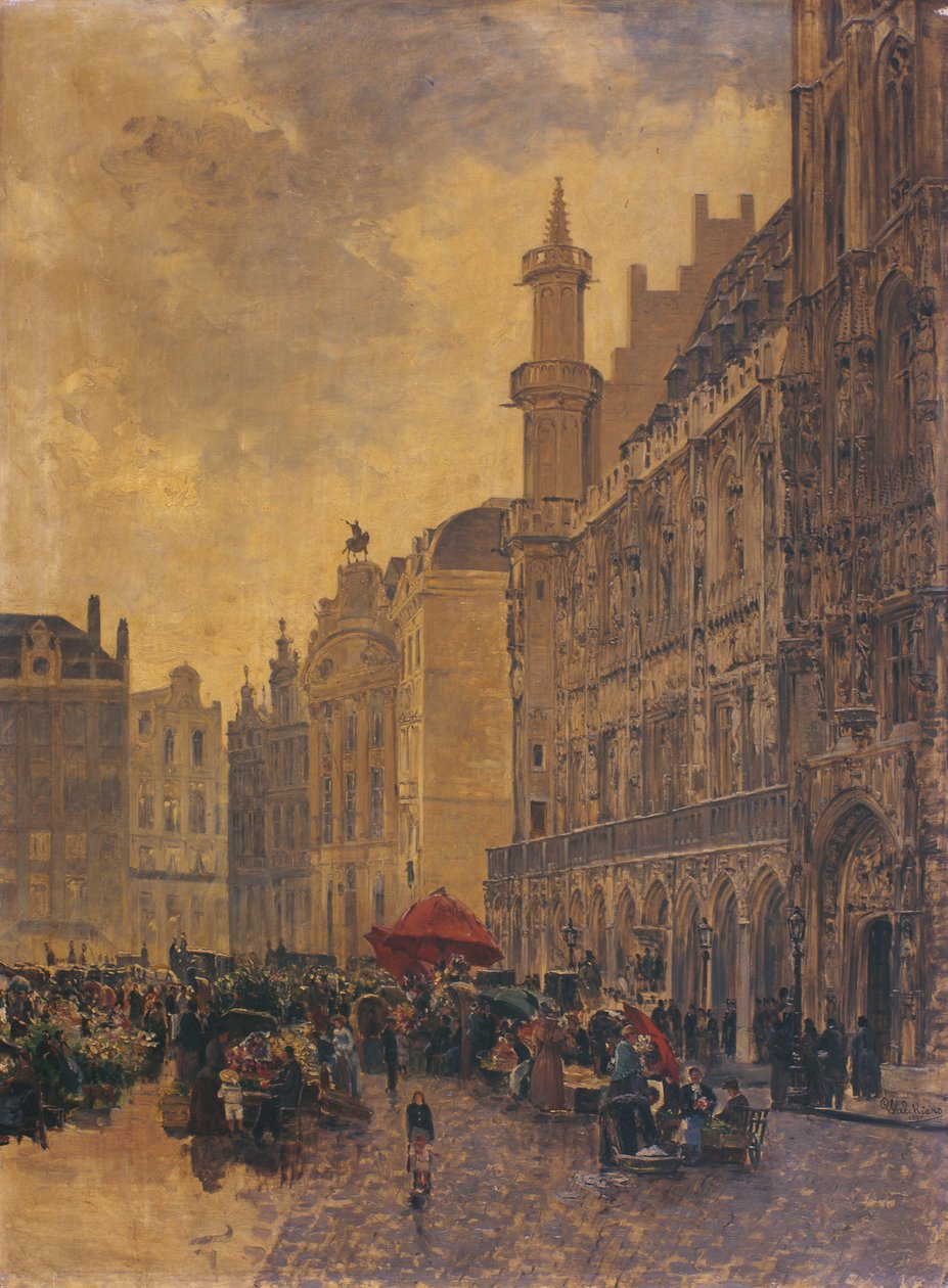 Der Große Platz in Brüssel von Gustave Walckiers