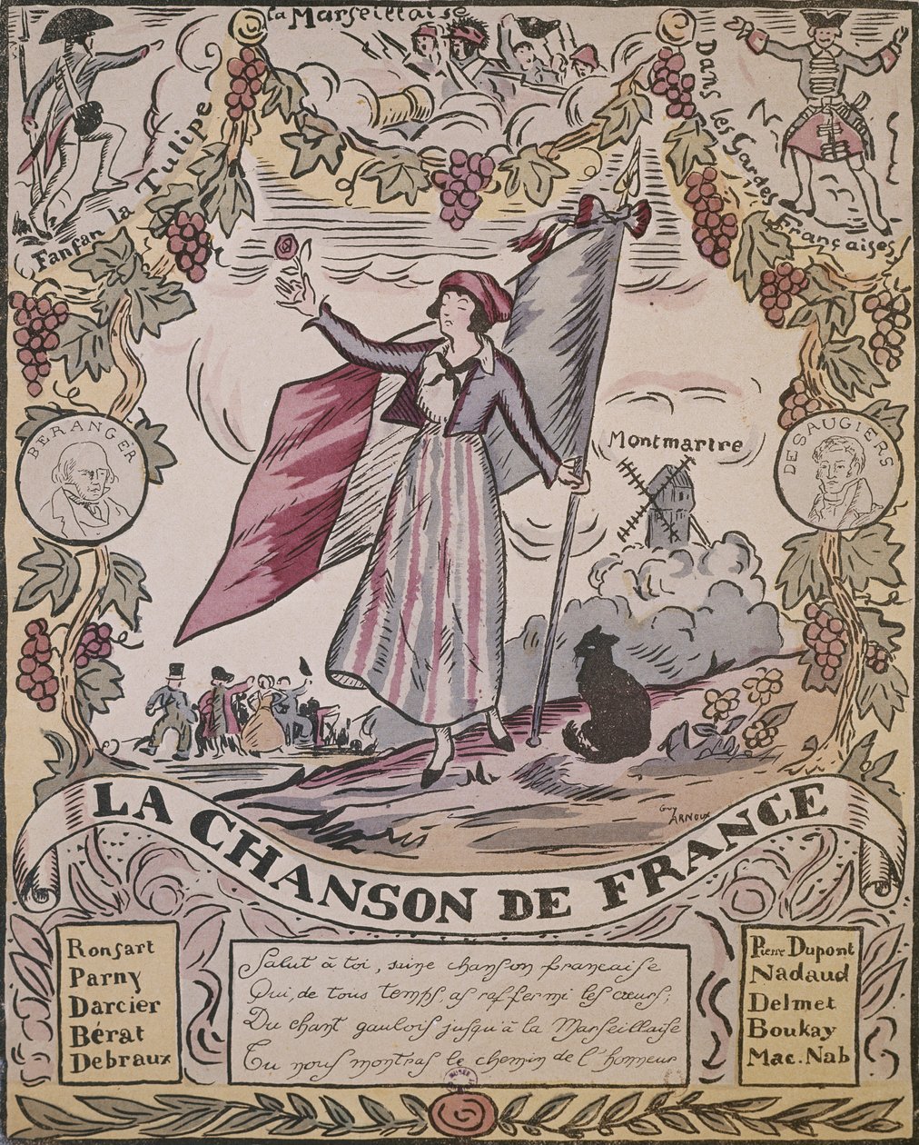 Allegorie des französischen Liedes von Guy Arnoux