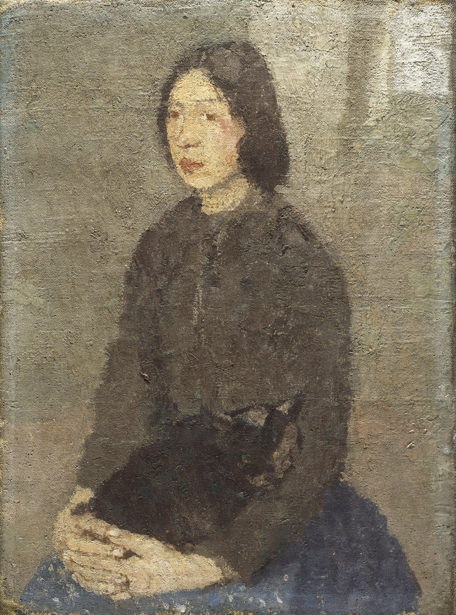 Mädchen mit Katze auf dem Schoß von Gwen John