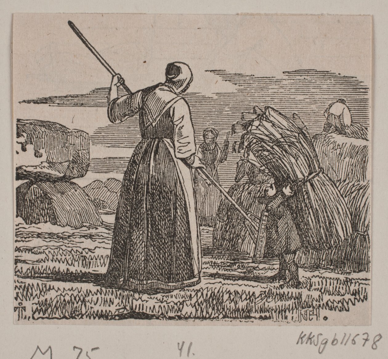 Illustration zu "Gjordemoderen og Trolden" von H. C. Henneberg