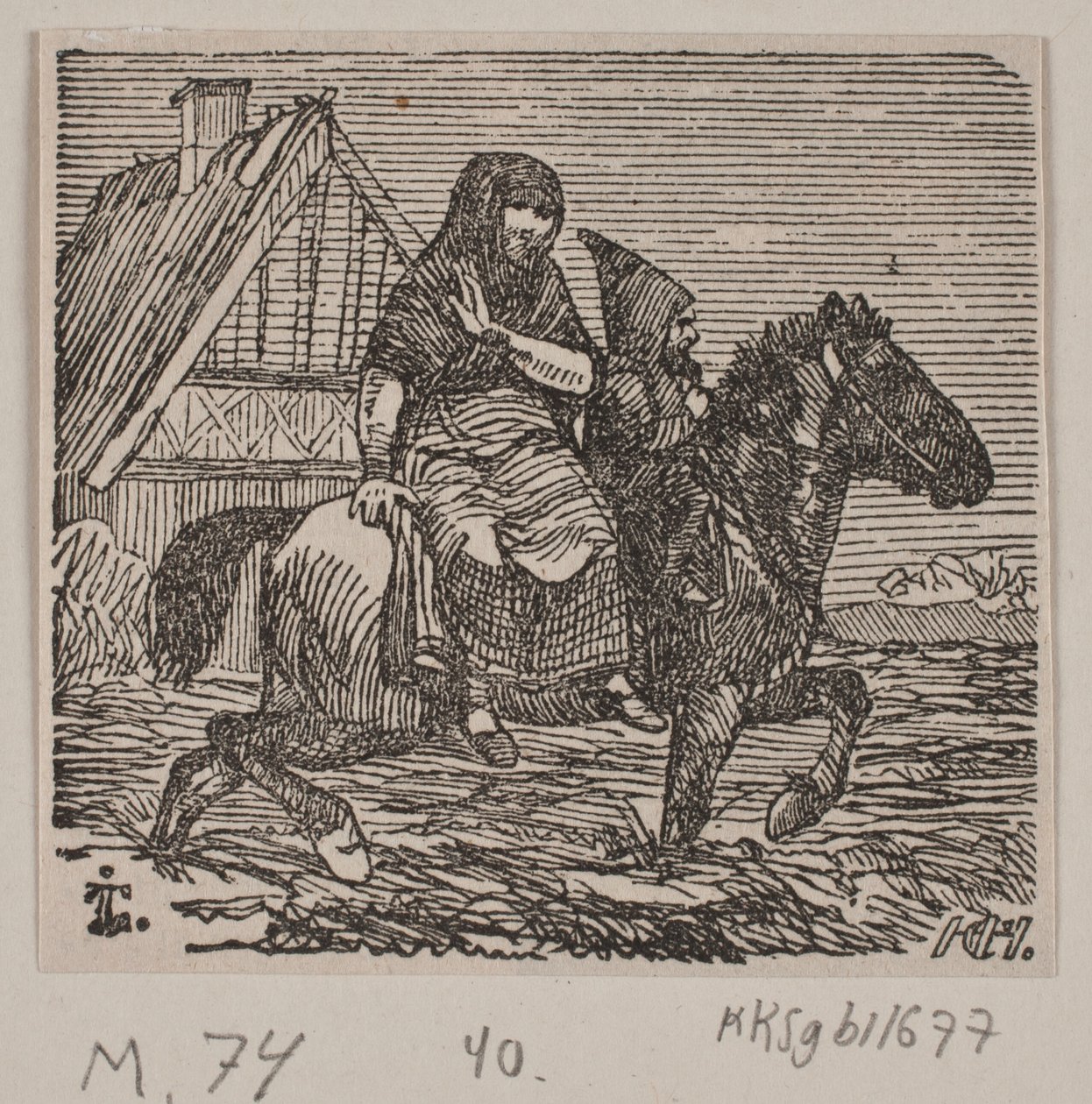 Illustration zu "Die Hebamme und der Troll" von H. C. Henneberg
