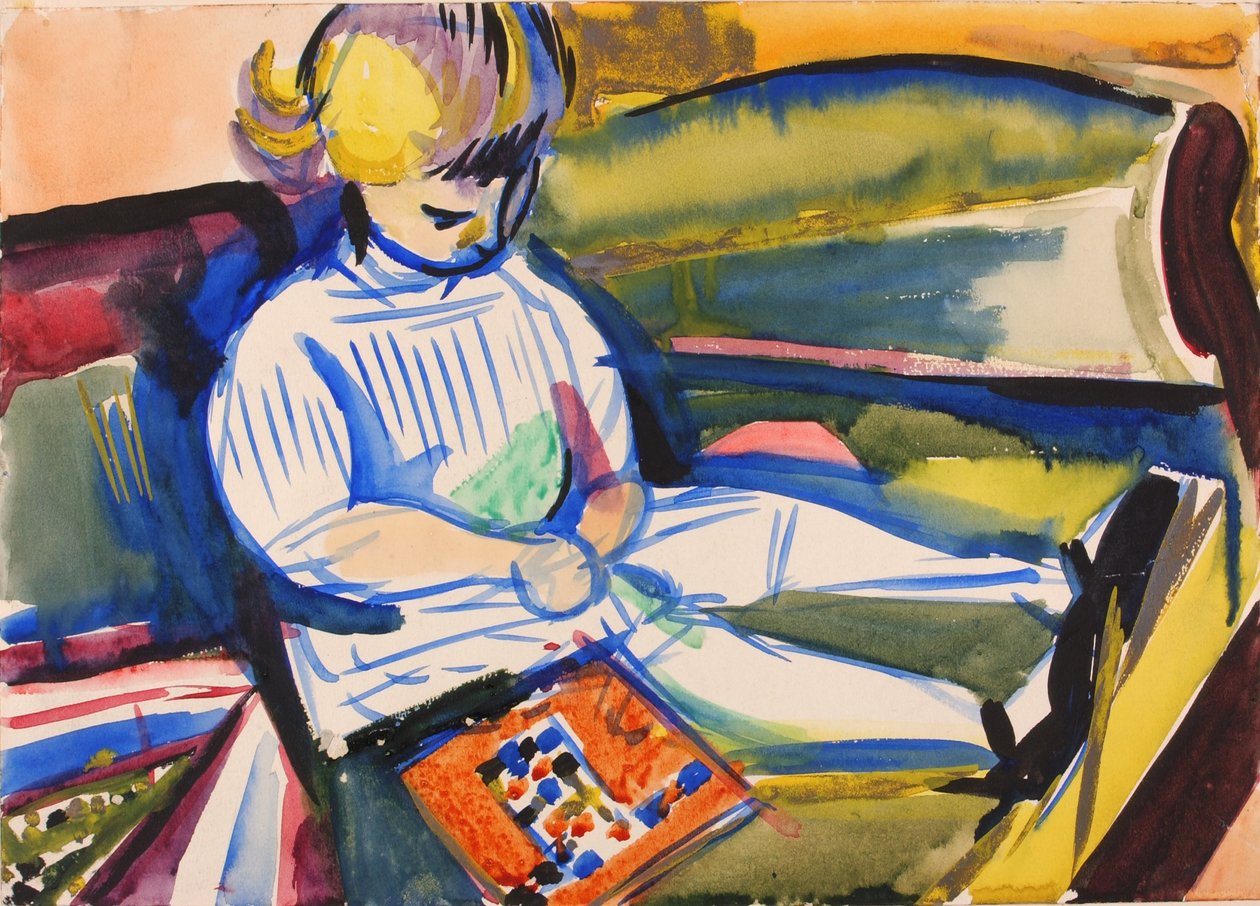 Kind auf Sofa von H. Lyman Sayen