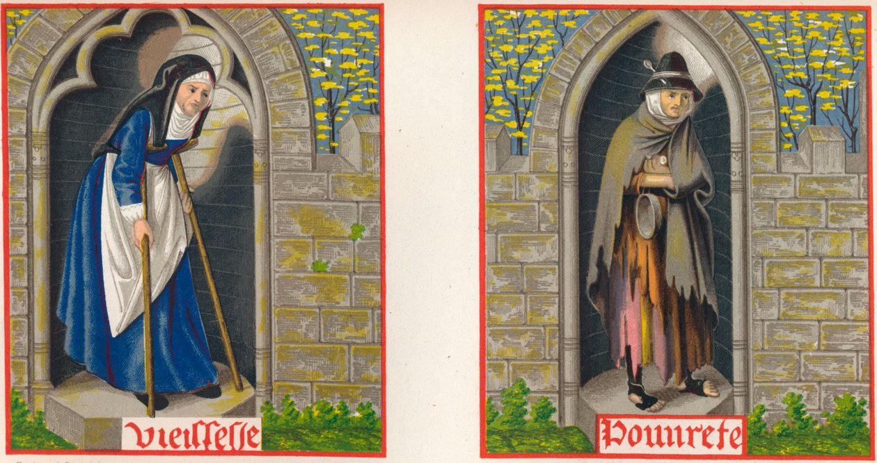 Alter und Armut, 15. Jahrhundert, 1849 von H. Moulin