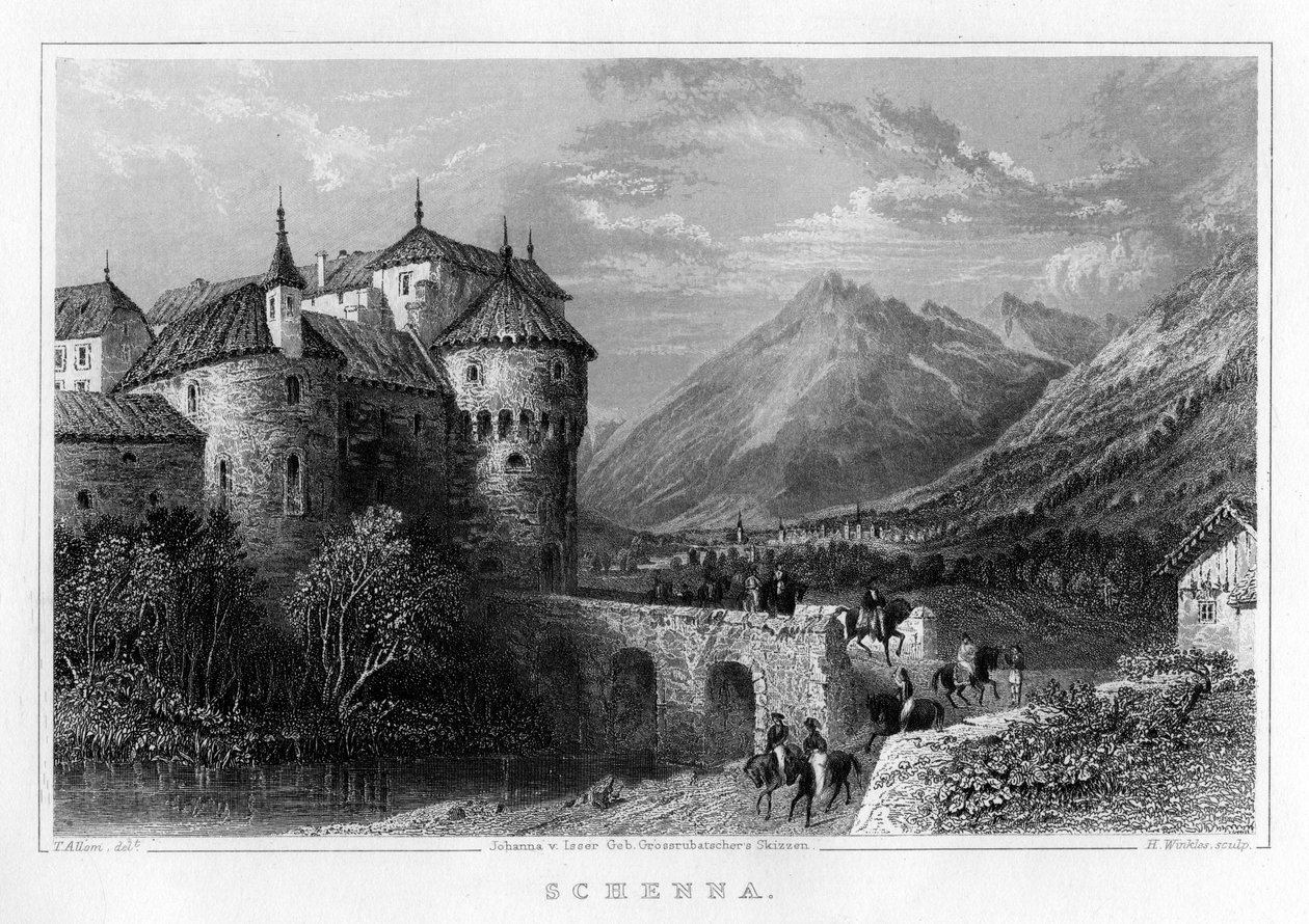 Schenna, 19. Jahrhundert von H. Winkles