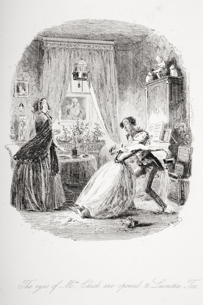 Die Augen von Mrs. Chick öffnen sich für Lucretia Tox, Illustration aus 
