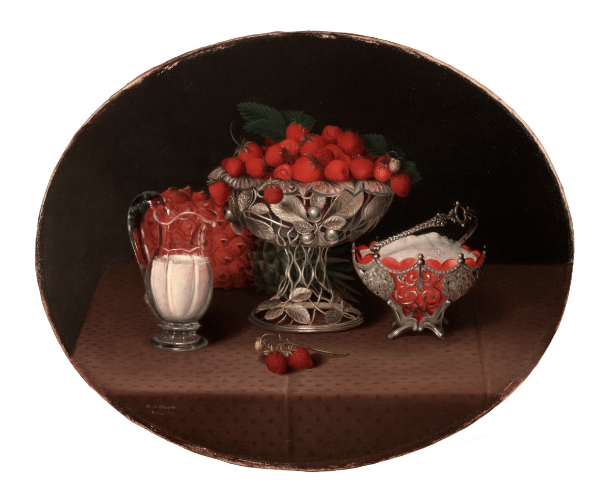 Stillleben mit Erdbeeren von Hannah Brown Skeele