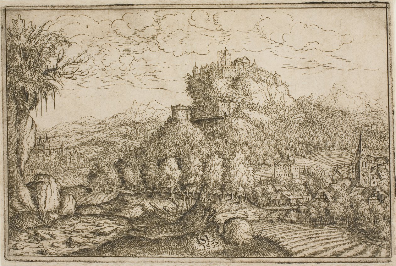 Burg auf einem Hügel von Hanns Lautensack