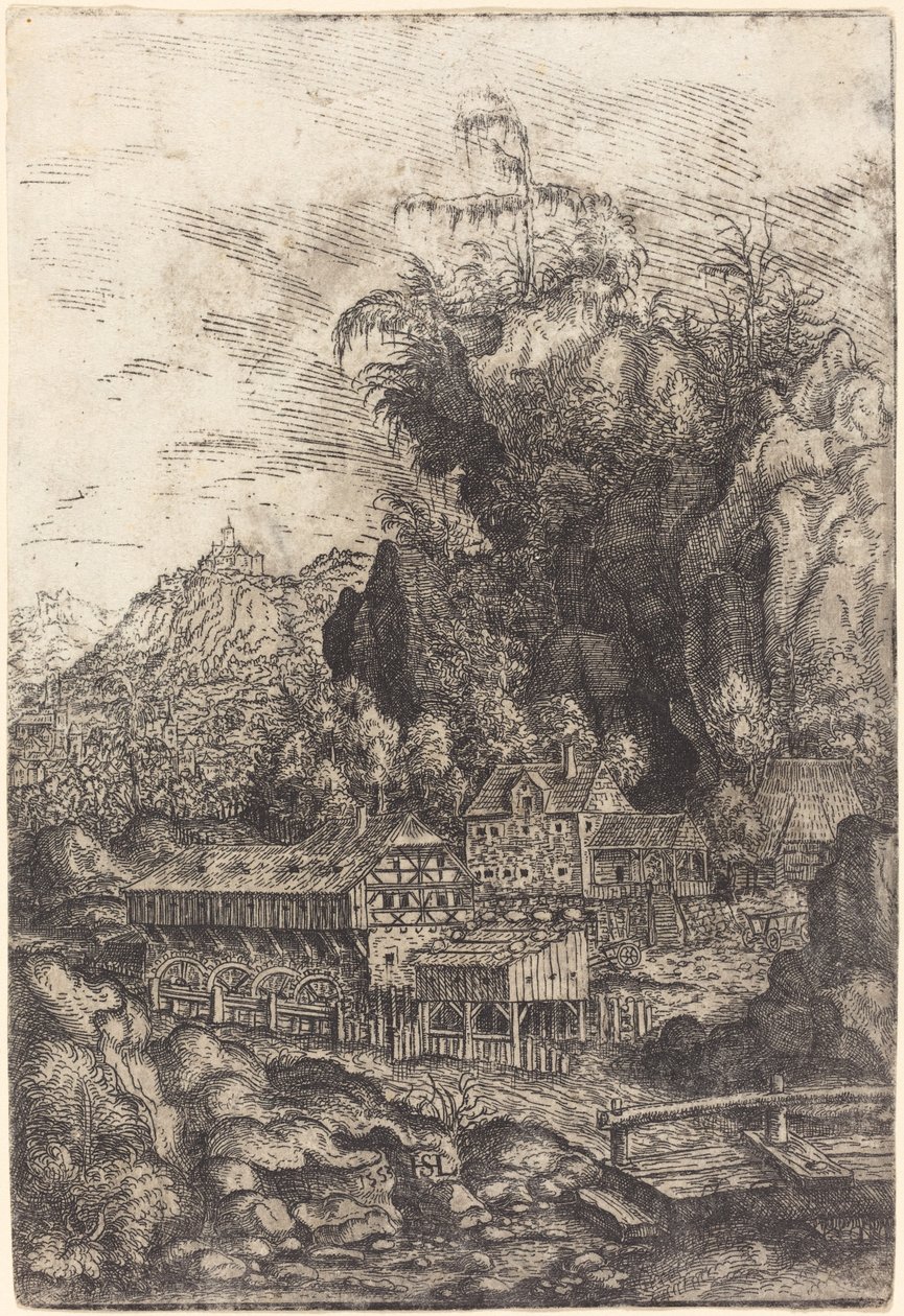 Landschaft mit Wassermühle von Hanns Lautensack