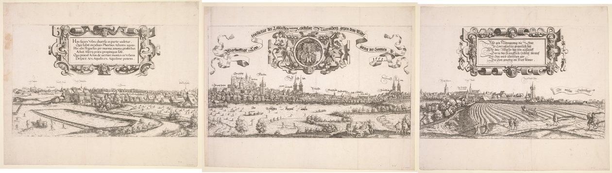 Panoramablick auf Nürnberg von Hanns Sebald Lautensack
