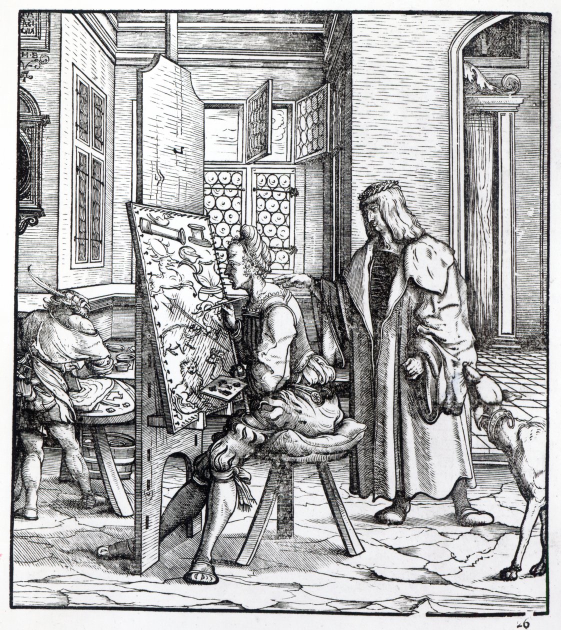 Der Kaiser im Atelier des Künstlers, Illustration aus 