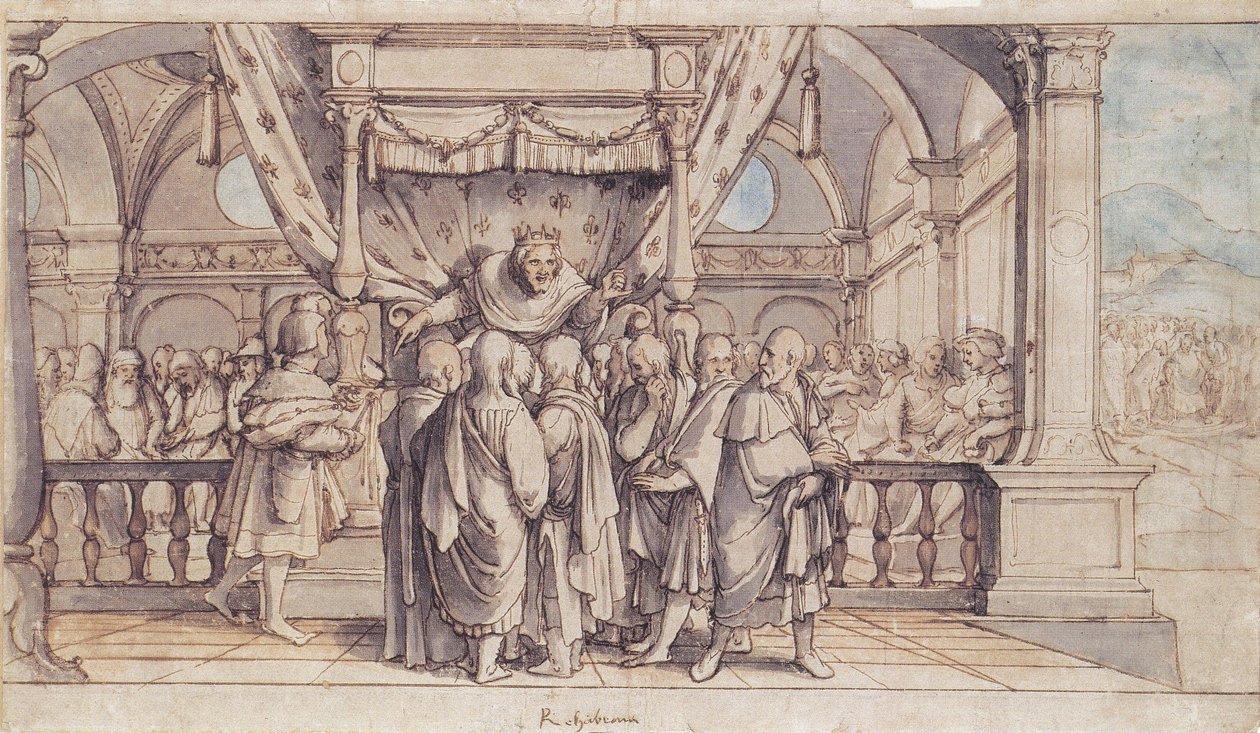 Rehabeams Unverschämtheit von Hans Holbein der Jüngere