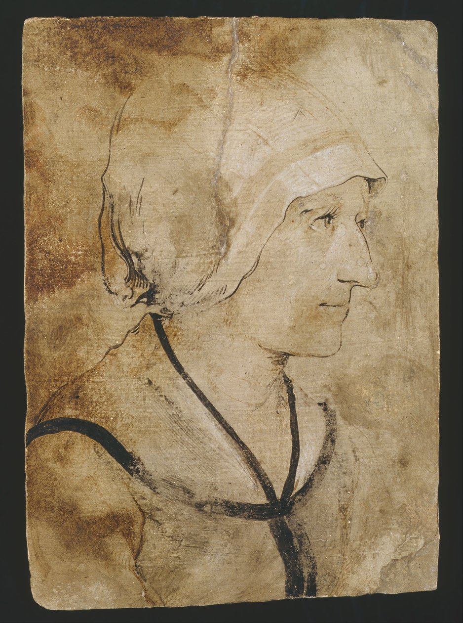 Porträt einer Frau eines unbekannten Steinmetzes von Hans Holbein der ältere