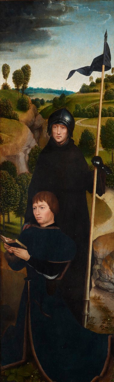 Junger Mann im Gebet mit dem Heiligen Wilhelm von Maleval von Hans Memling