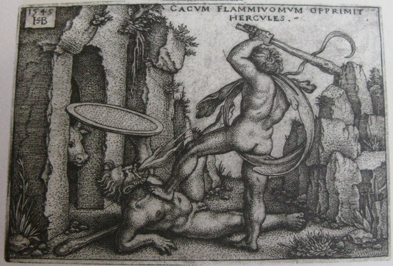 Herkules tötet Cacus von Hans Sebald Beham