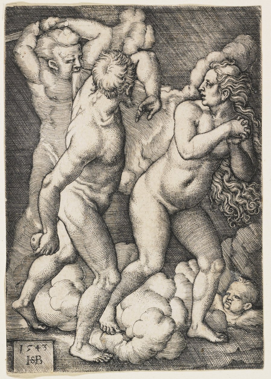 Die Vertreibung aus dem Paradies, 1543 von Hans Sebald Beham