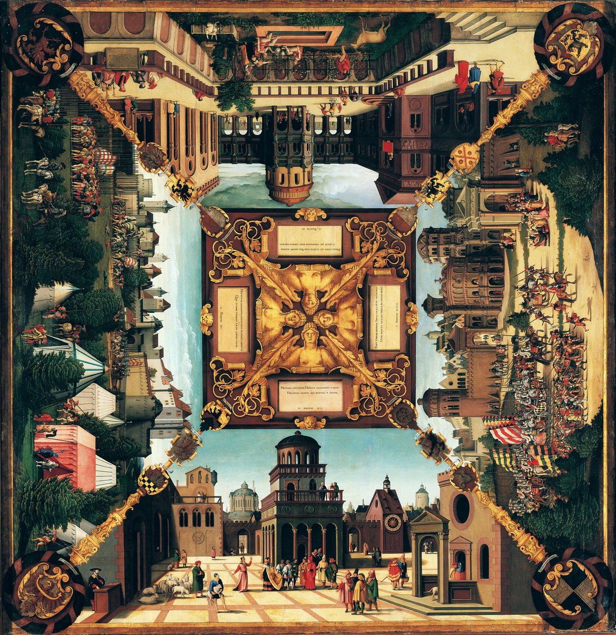 Die Geschichte von David, bemalter Tisch, 1534 von Hans Sebald Beham
