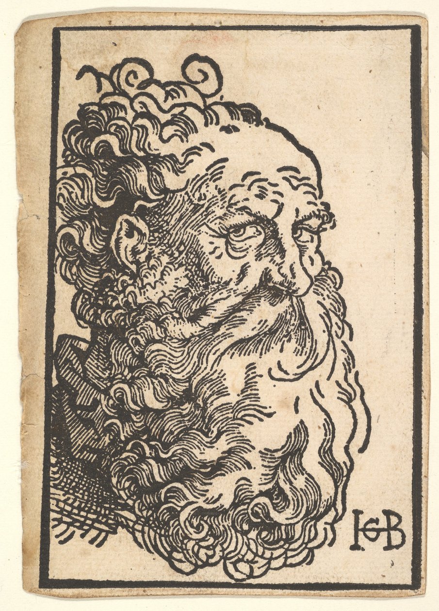 Kopf eines bärtigen Mannes, ca. 1518-19 von Hans Baldung