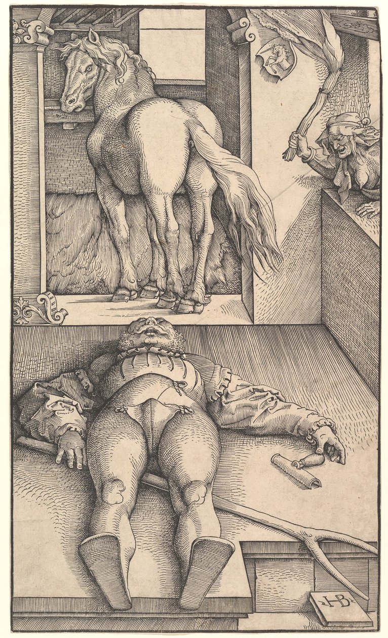 Der verhexte Bräutigam, ca. 1544 von Hans Baldung