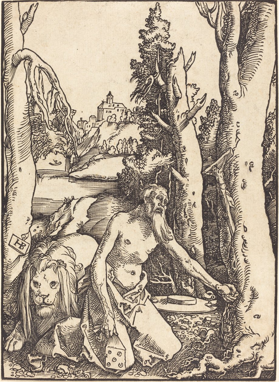 Heiliger Hieronymus in der Wüste von Hans Baldung Grien