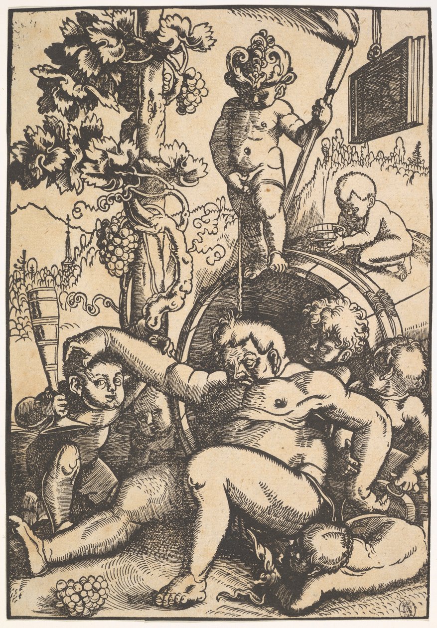 Der trunkene Bacchus, ca. 1520 von Hans Baldung Grien