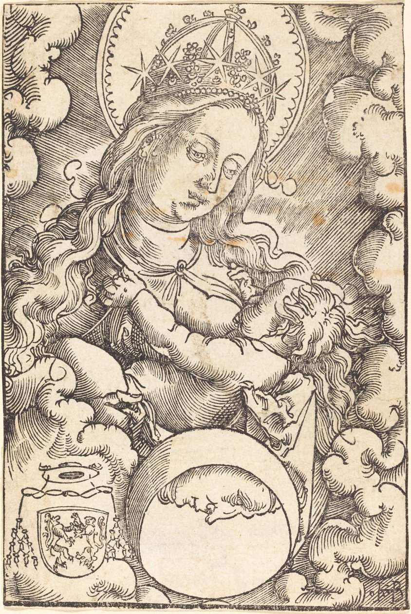 Jungfrau und Kind in den Wolken von Hans Baldung Grien