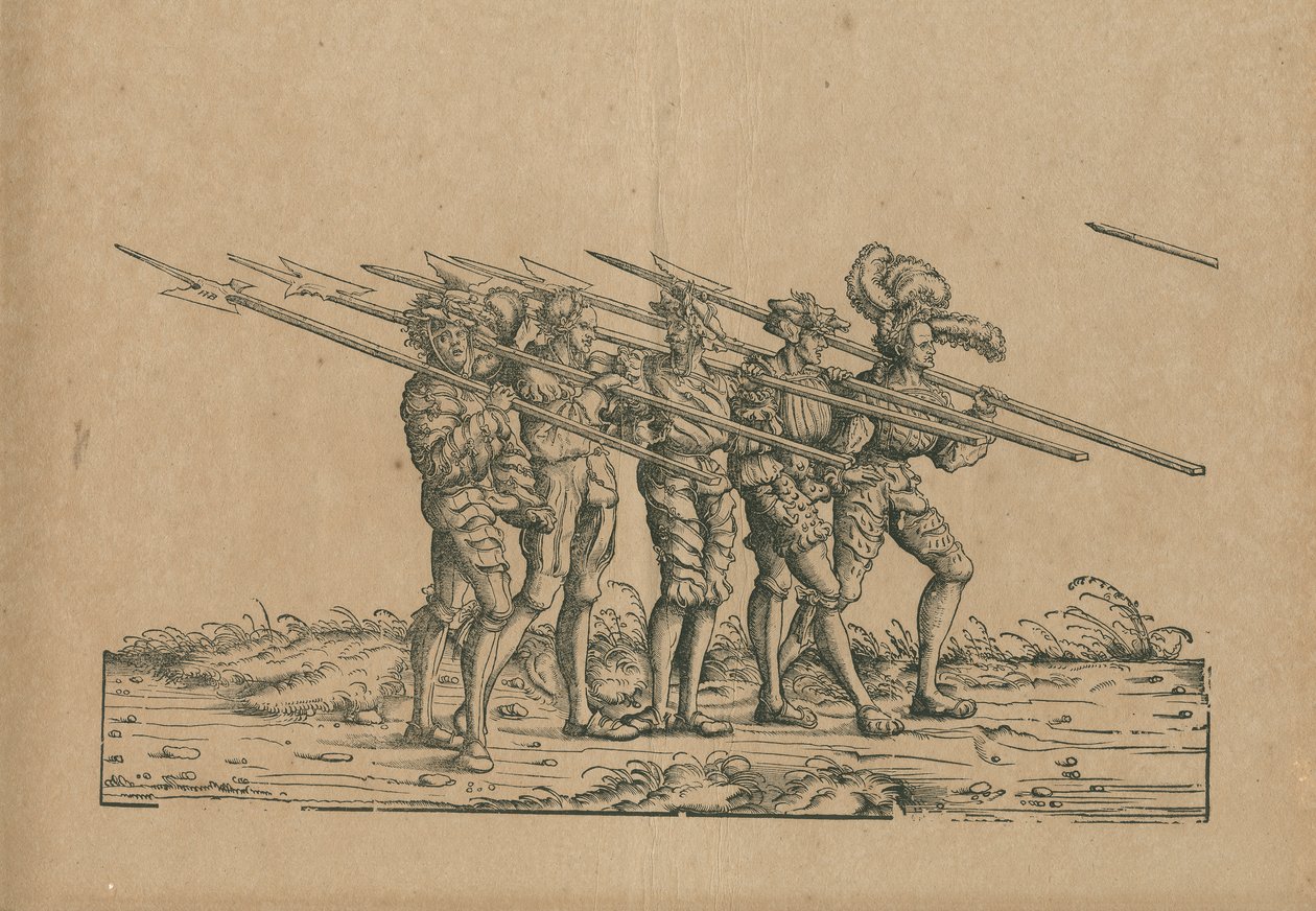 Fechter mit Hellebarden von Hans Burgkmair der Ältere
