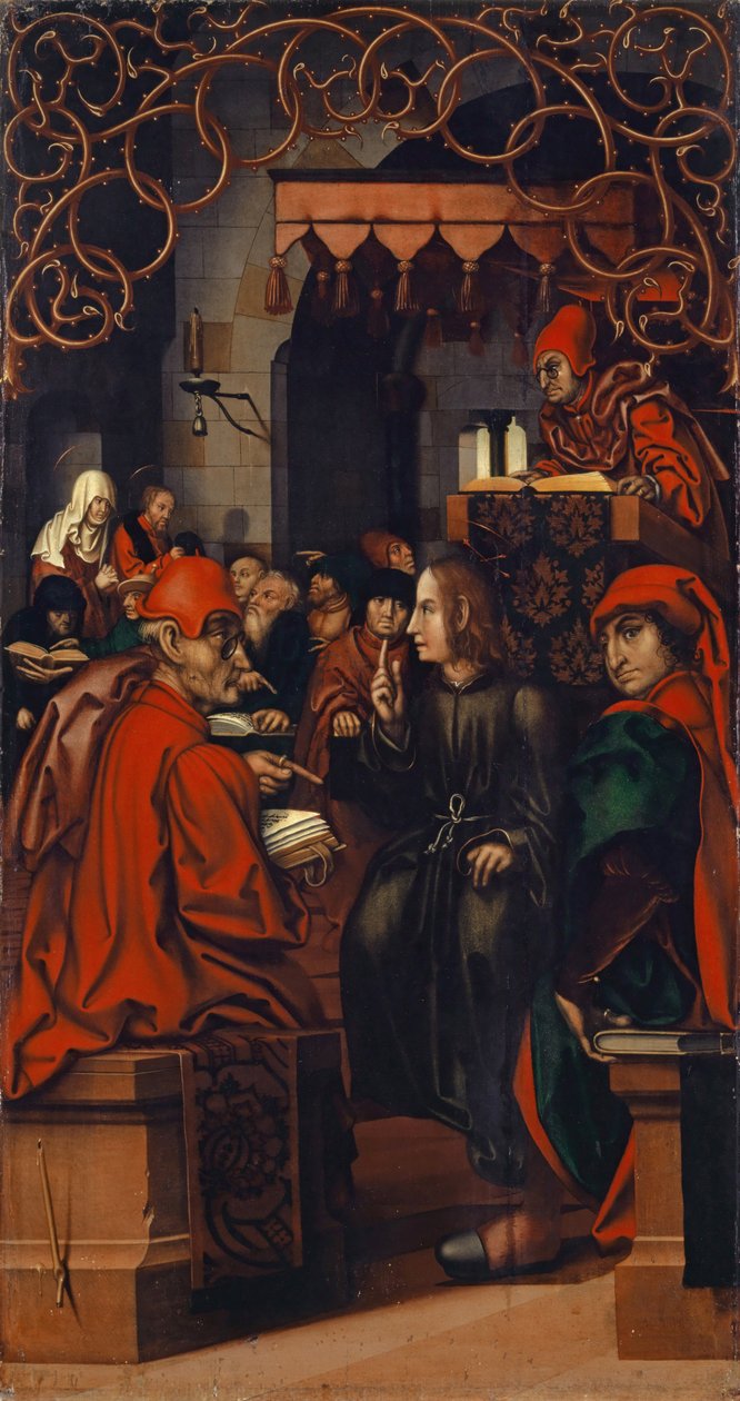 Christus unter den Doktoren, 1512 von Hans Fries