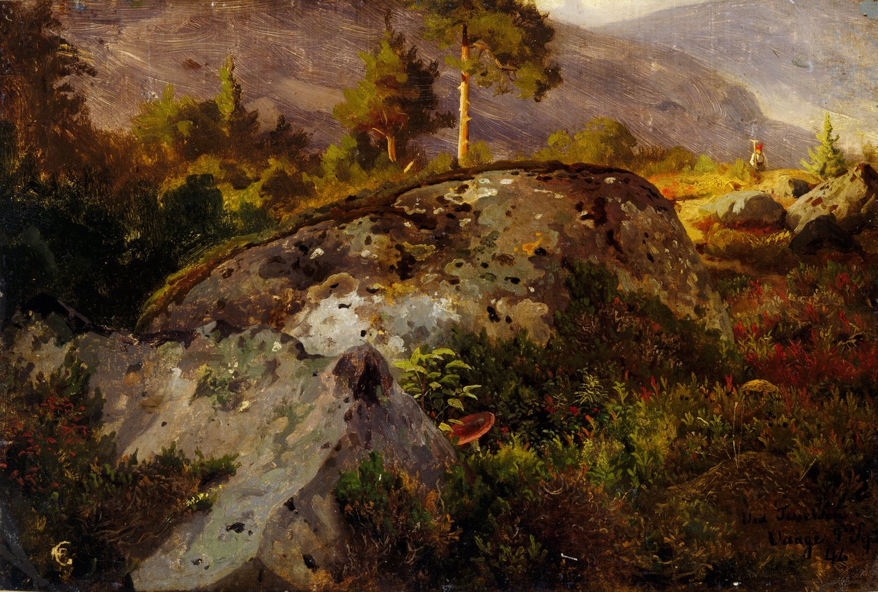 Landschaftsstudie aus Vågå von Hans Gude