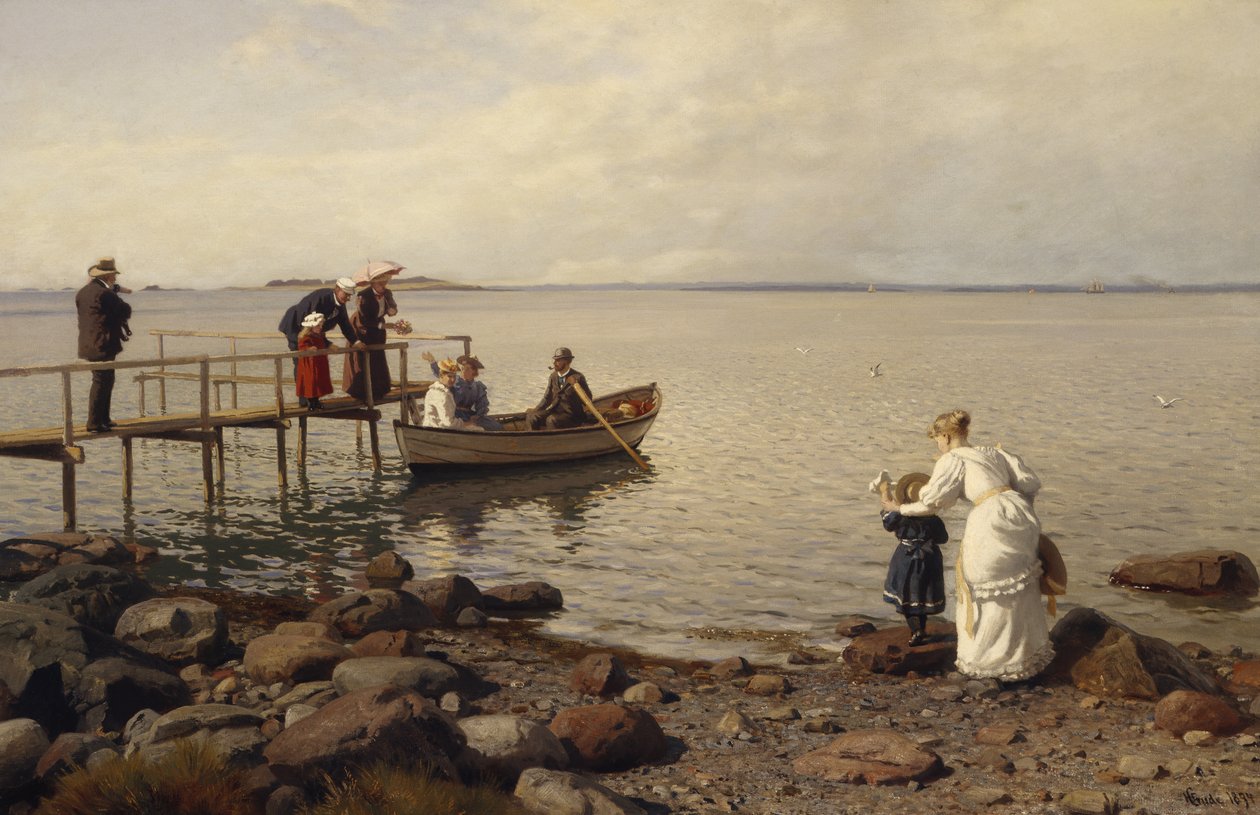 Sommerleben am Strand von Hans Gude