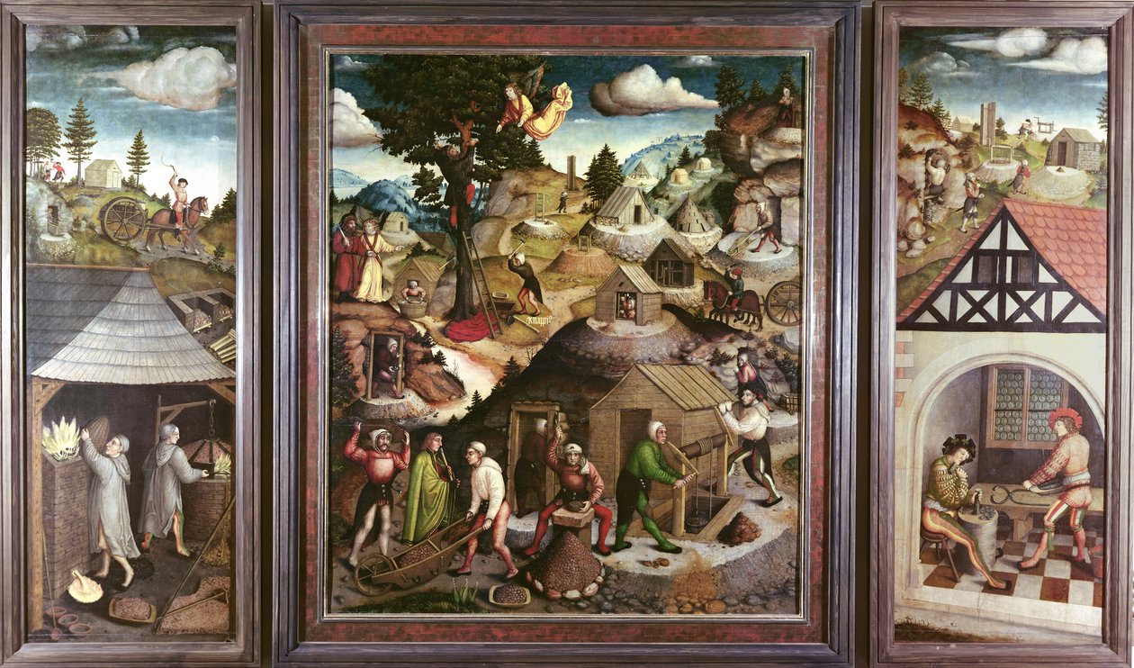 Bergbaulandschaft, 1521 von Hans Hesse