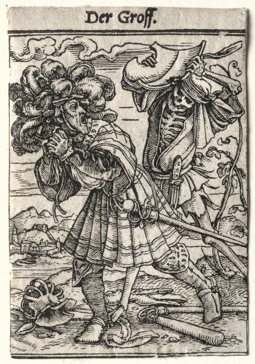 Totentanz: Der Graf, ca. 1526 von Hans Holbein