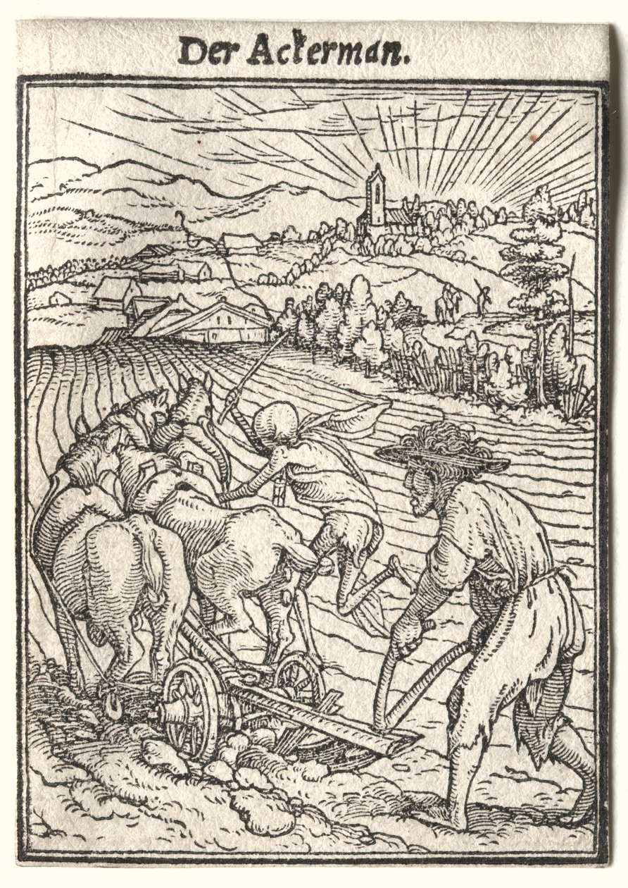 Totentanz: Der Pflüger von Hans Holbein