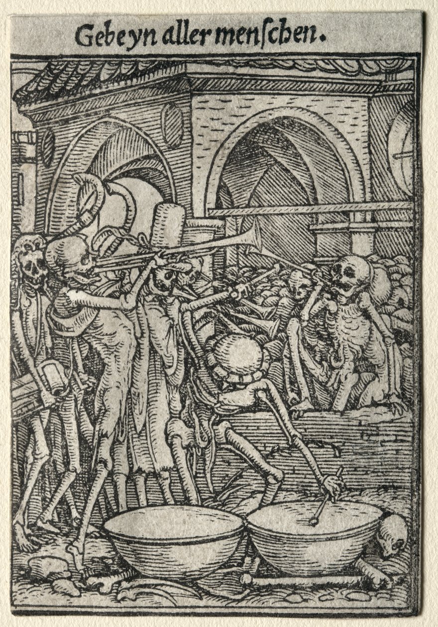Totentanz: Die Trompeter des Todes von Hans Holbein