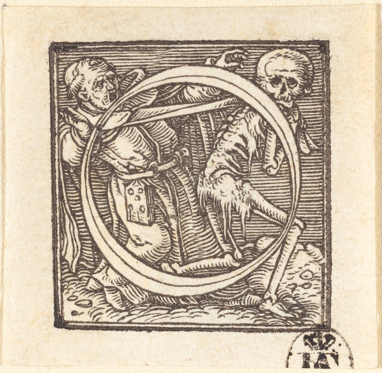 Buchstabe O von Hans Holbein der Jüngere