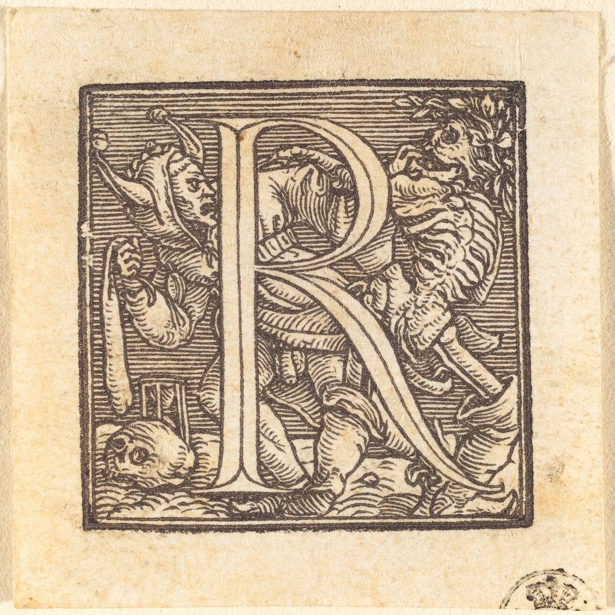 Buchstabe R von Hans Holbein der Jüngere