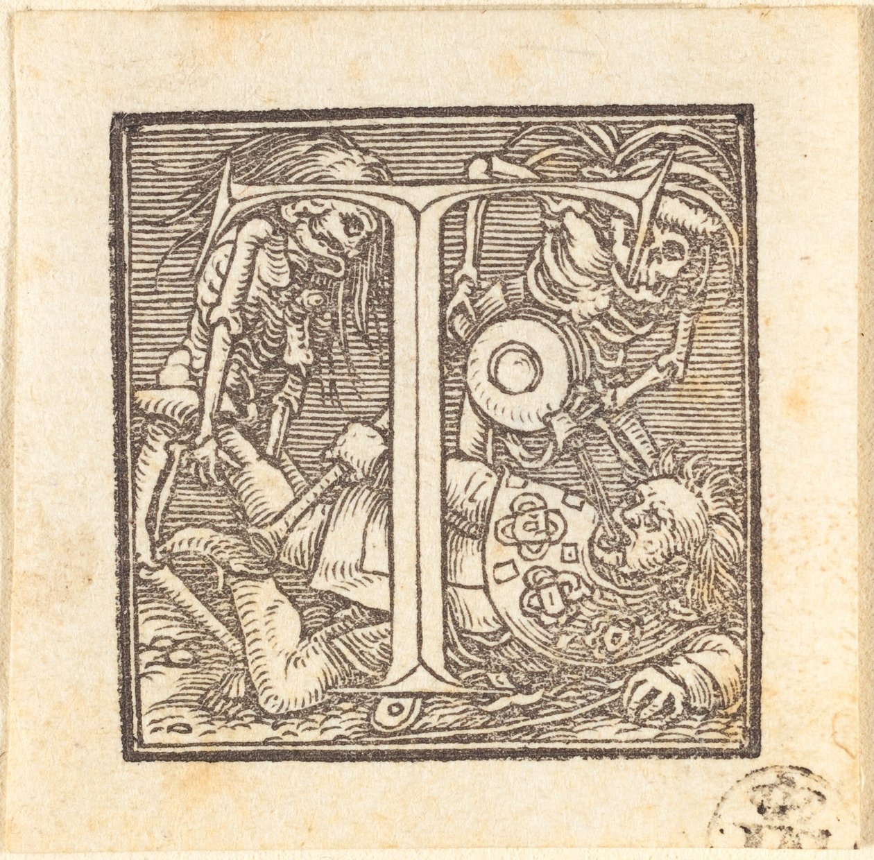 Buchstabe T von Hans Holbein der Jüngere