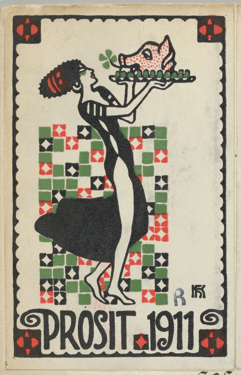 Neujahrskarte: Prost 1911 von Hans Kalmsteiner
