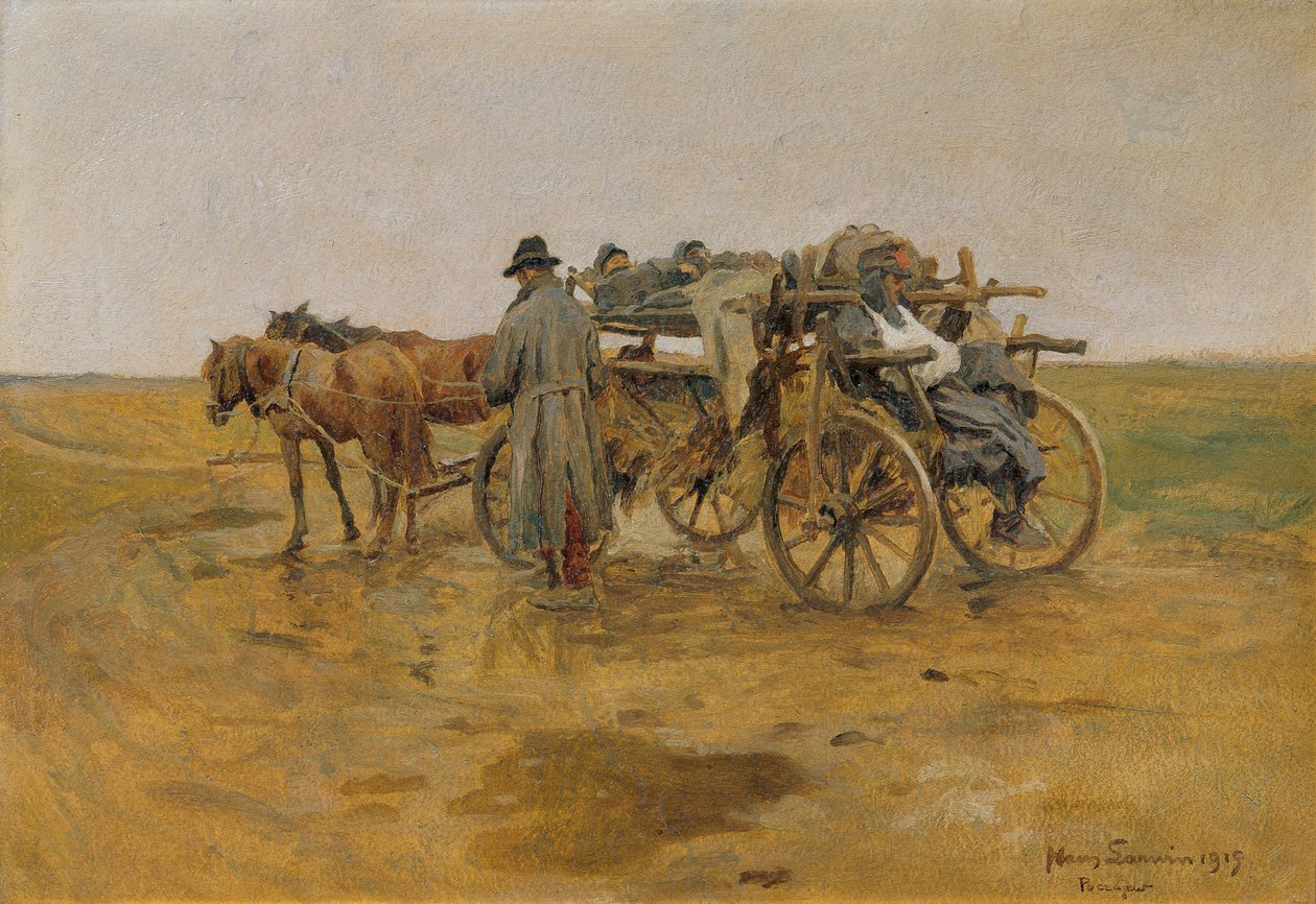 Verwundetentransport von Hans Larwin