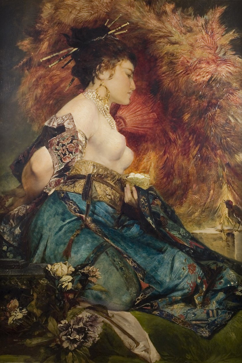 Eine japanische Frau, ca. 1870 von Hans Makart